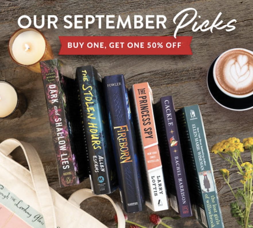 National Buy a Book Day PLUS September Monthly Picks + 50% Off Sale!